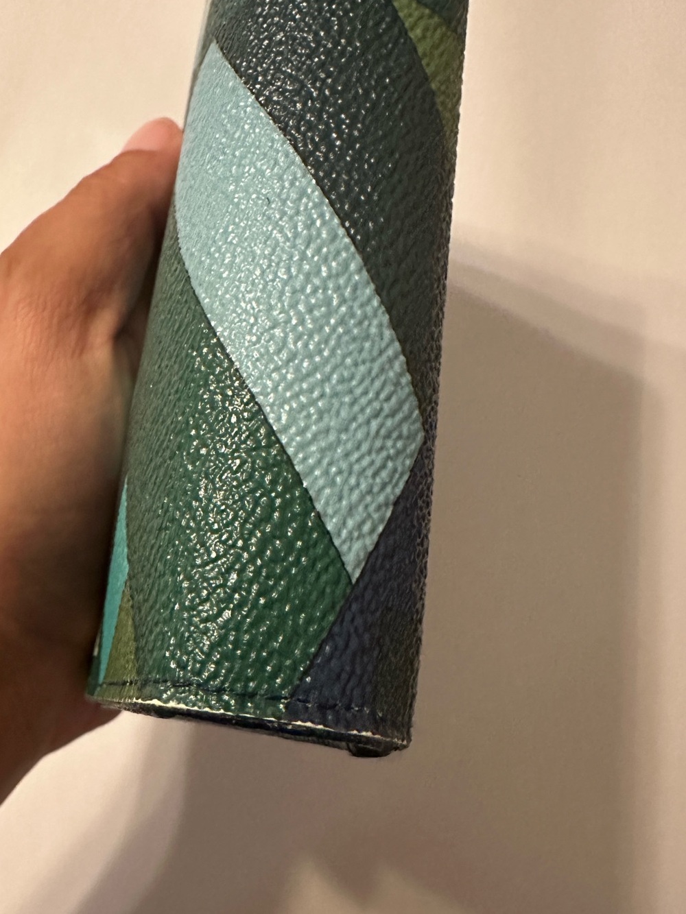 Emilio Pucci Continental Blue & Teal Patterned Long Wallet - Snap Closure - Picture 14 of 16